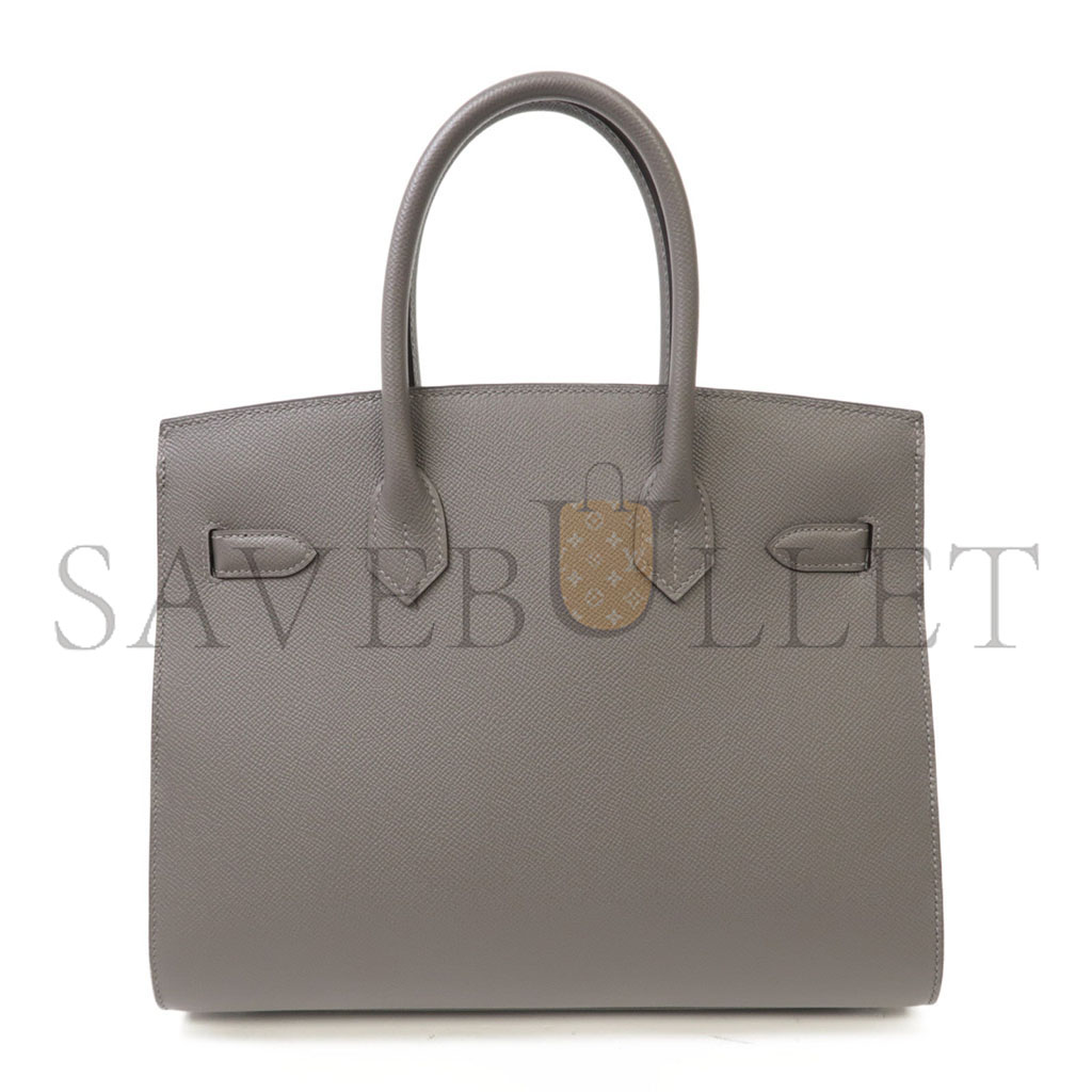 H**mes master birkin 30 epsom leather pewter grey silver buckle handbag 2160900355773 (30*23*15cm)